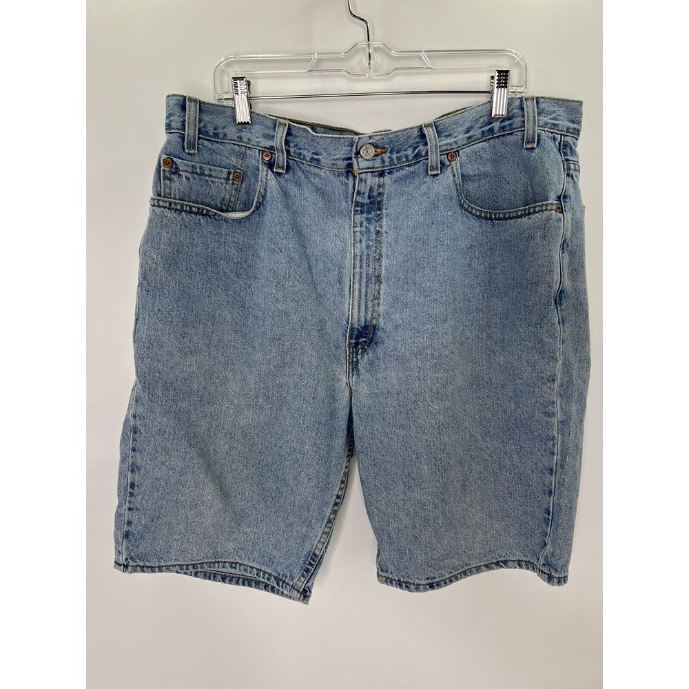 Levi's 505 Vintage Shorts‎ Denim Blue Made in USA Mens 40 Regular Fit READ